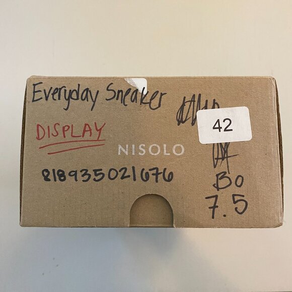 NIB Nisolo Bone Tan Elayna Everyday Sneakers Vibram Soles 7.5 - Picture 5 of 7
